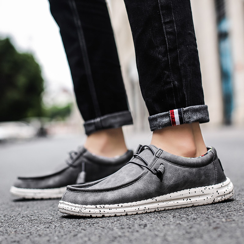 Spring Summer Sneakers Vulcanized Comfortable Breathable Flat Soft Fashion Men's Shoes Big Size 40- 48