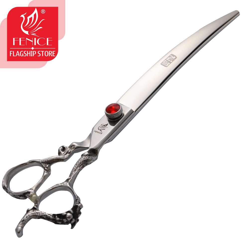 Fenice Dragon handle curved pet grooming scissors for dogs grooming shears ножницы tijeras tesoura