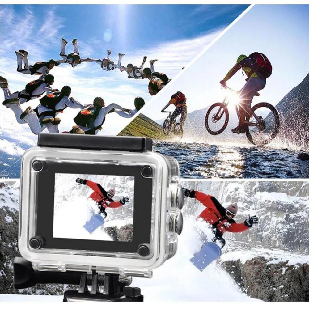 4K Action Camera Ultra HD Portable 30fps/170D Underwater Helmet Waterproof 2.0-inch Screen WiFi Remote Control Sports Video Helmet Recording Sport Cam