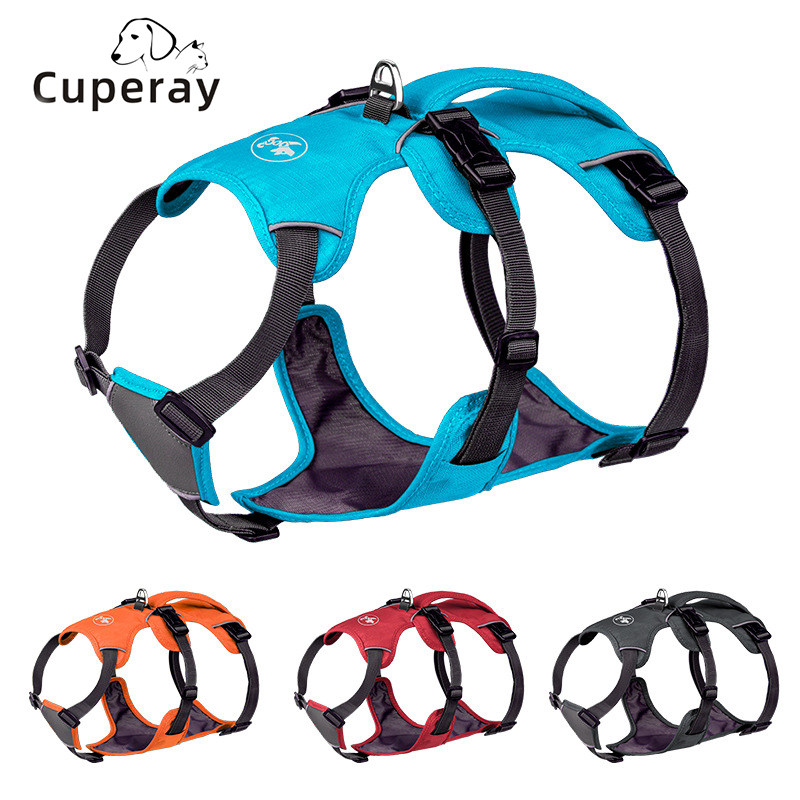Oxford Cloth Pet Harness Reflective Adjustable Dog Harness Suitable for Medium and Large Dogs Training and Running Dog Walking