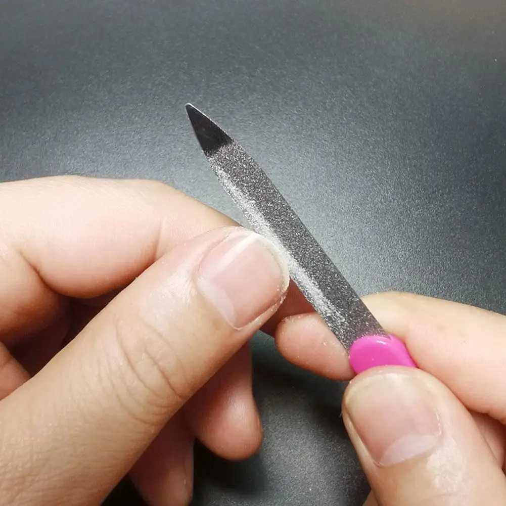 Nail file for stainless steel natural nails sharp pointed Ti R0A3 sword finger file W240829