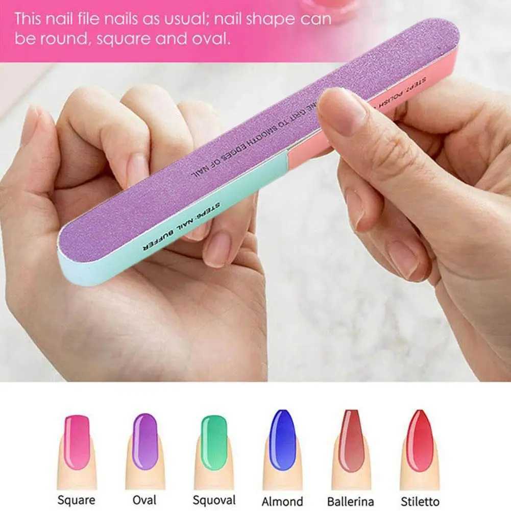 7-in-1 professional nail file for removing nail surface dyeing treatment beauty nail polishing unevenness 1 piece of buffering tool R3W6 W240829