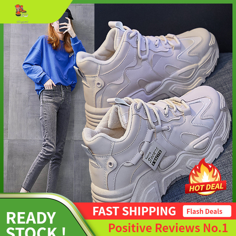 Ddmysports Spring New Ins Korean Edition Igh Top Dad And Women S Student Eight Increasing Sports Running Casual Shoes K OUTDOOR