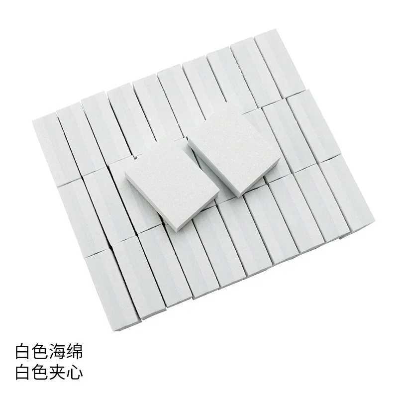 50Pc professional mini nail art buffer 100/180 sandpaper manual care file sanding polishing nail file grinding equipment tools W240829