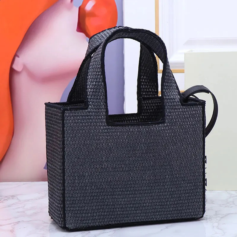 Woven Tote Fashion Travel Vacation Beach Bag Ladies Handbag Summer Classic Versatile Women Shoulder Crossbody 240830 67ce