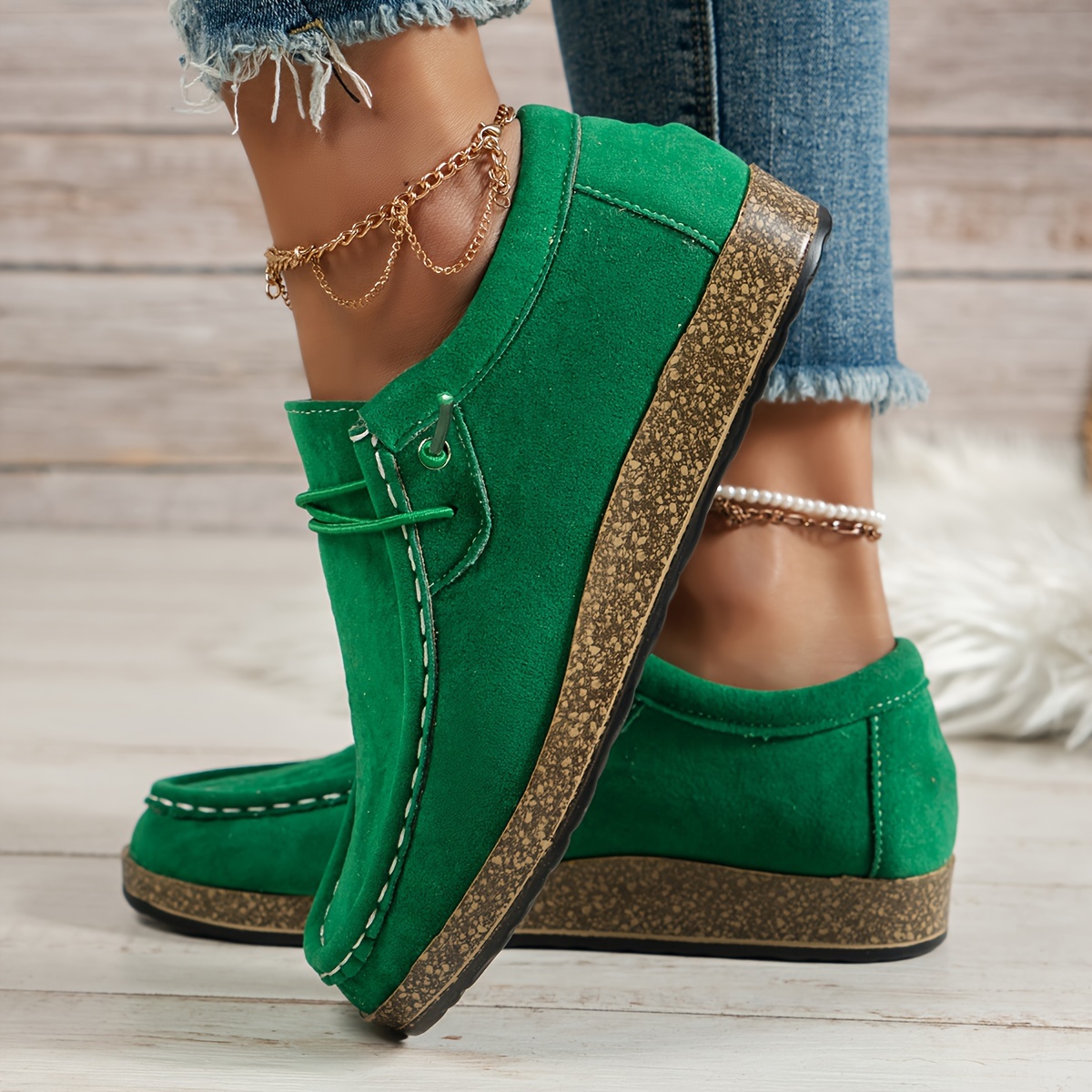 Women's Solid Color Sneakers, Casual Lace Up Outdoor Shoes, Comfortable & Lightweight Low Top Shoes