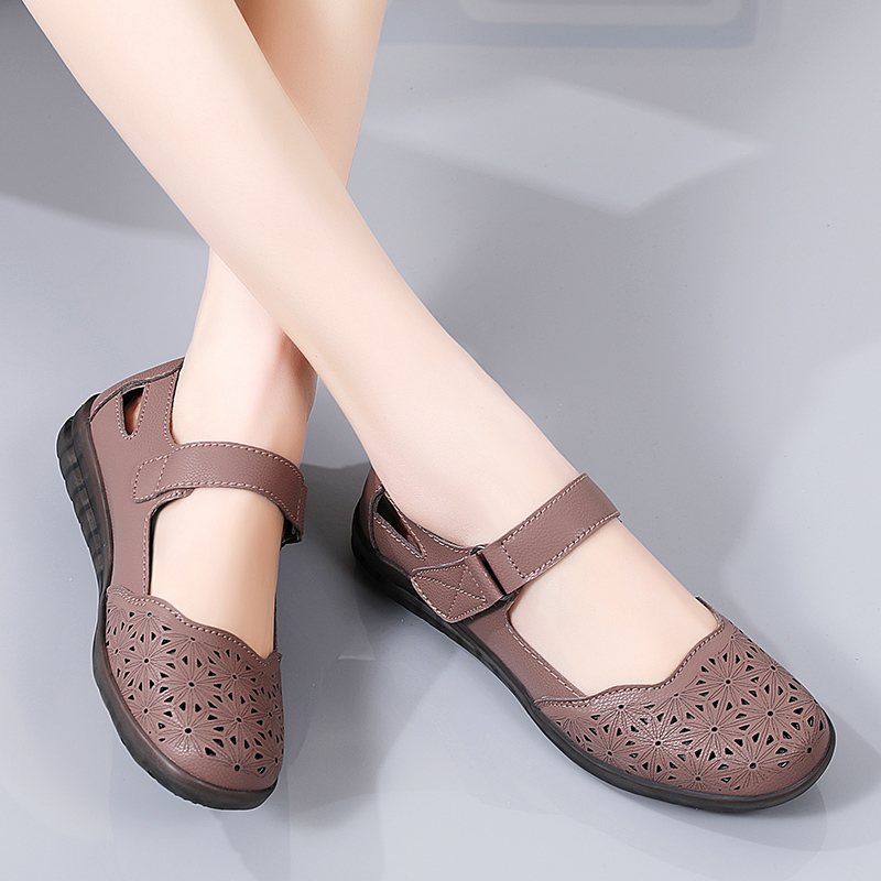 Women's Luxury Sandals 2023 Casual Summer Shoes Low Heels For Wedges Shoes Soft Bottom Chaussure Femme Summer Footwear Round Toe