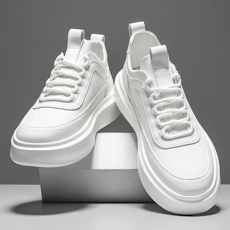New Men's Shoes Breathable Trendy All-match Sneakers Inner Heightened Casual Shoes Vulcanized Small White Shoes Men 2024