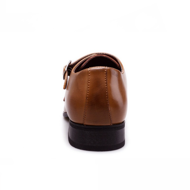 2022 New Leather Men Dress Shoes Loafers Double Strap Buckles Designer Casual Leather Shoes for Men Business Formal Wedding Shoe