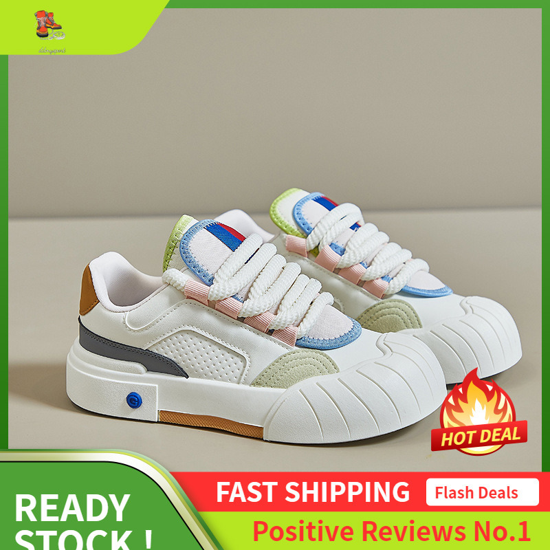 Ddmysports Spring Little White New Korean Edition Instagram Female Student Thick Sole Increase Sports Casual Board Shoes Trendy E OUTDOOR