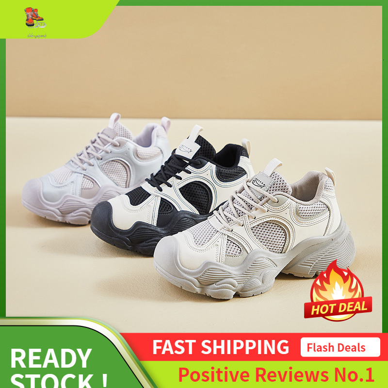 Ddmysports Ins Korean Version New Dad Shoes For Women Autumn Student Running Sports Thick Sole Height Increasing Leisure Street Shot AB OUTDOOR