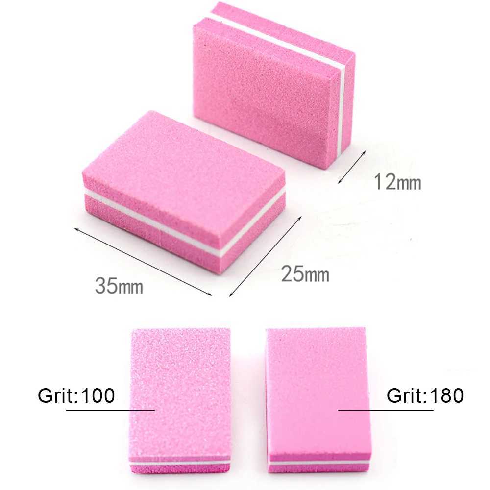 10/25/50Pcs Mini Nail File Blocks Hand Buffer 100/180 Sanding Color Sponge Nail Polishing Blocks Professional Small Files W240829