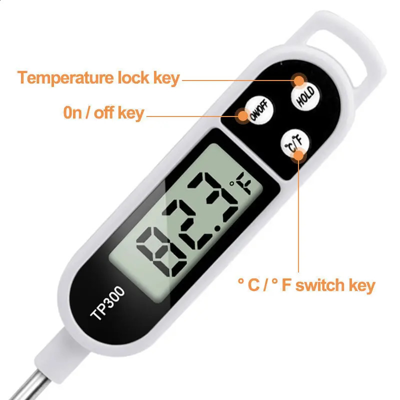 1 food thermometer TP300 digital kitchen thermometer for meat cooking food probe barbecue electronic oven kitchen tool portable 240829