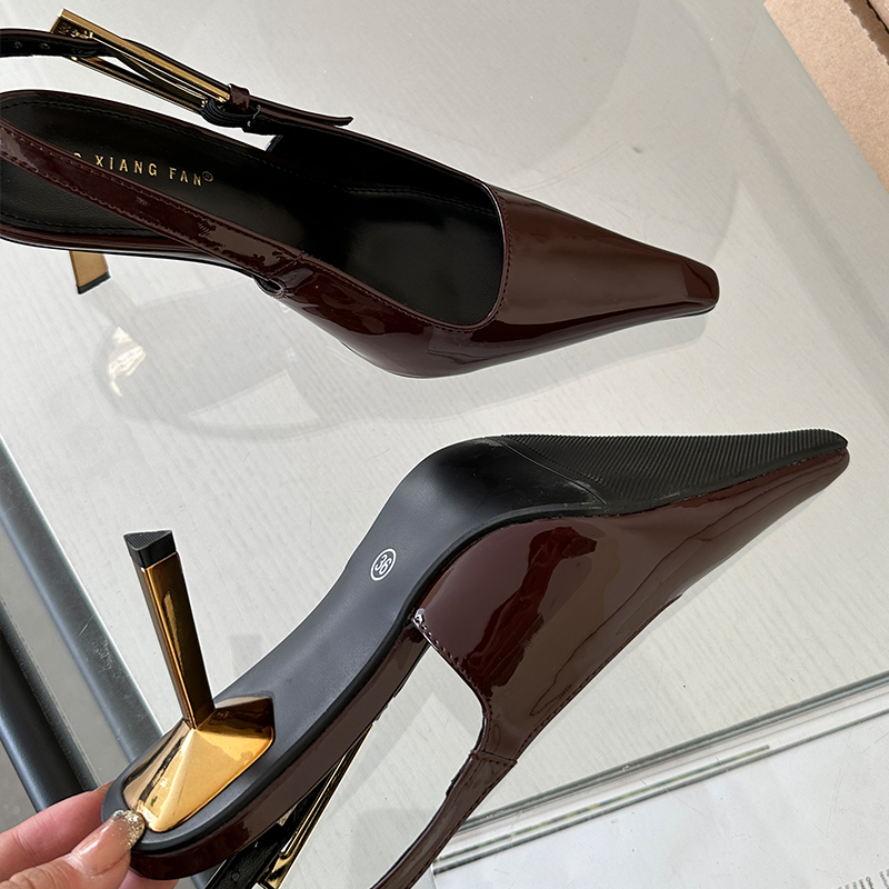 dh5367242 New Footwear In 2024 High For Ladies Buckle Strap Female Pointed Toe Sgback Fashion Metal Heels Women Pumps Shoes 1e5b 15f5