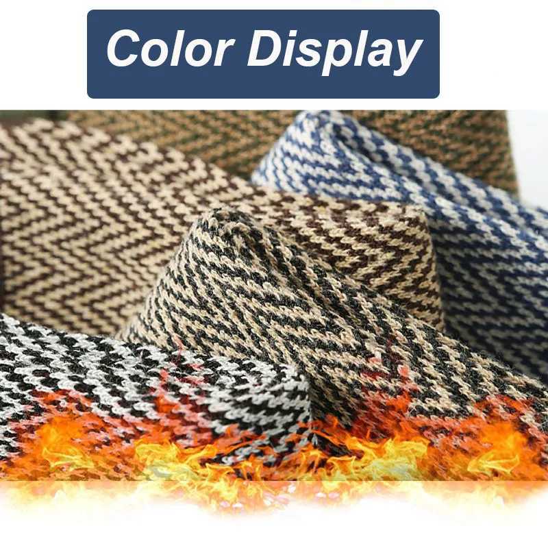 Men's Socks 5 Pairs/Lot Mens Thick Wool Socks Autumn And Winter High Quality Japanese Vintage Stripes Warm Comfortable Soft Socks EU 38-44 Y24083
