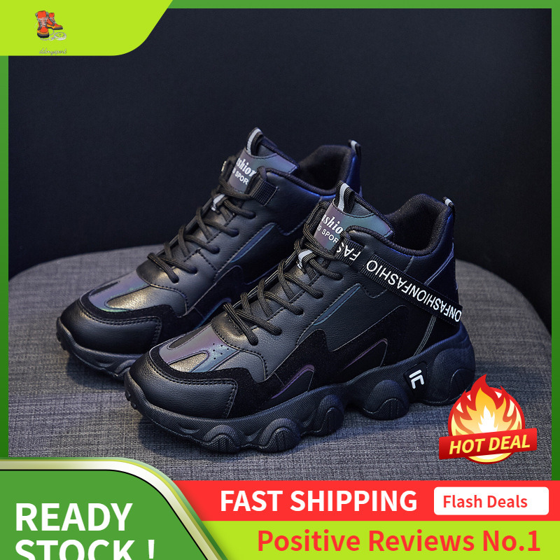 Ddmysports Ins Korean Version High Top Dad Shoe Trend Spring New Item Student Height Increasing Sports Women S Casual Shoes OUTDOOR