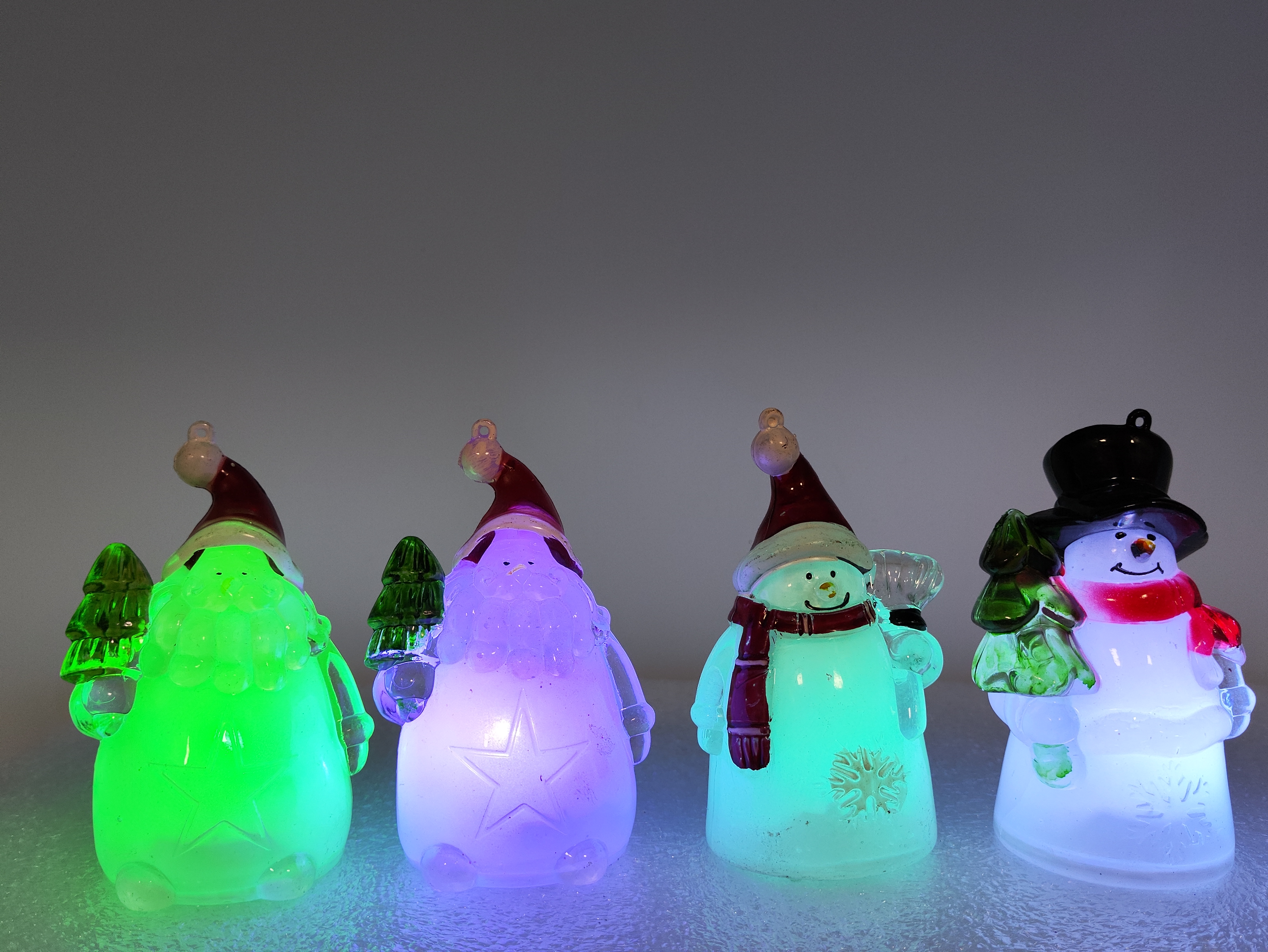 Popular Christmas series 3.5 four-type snowman four-piece decoration home lighting small gifts