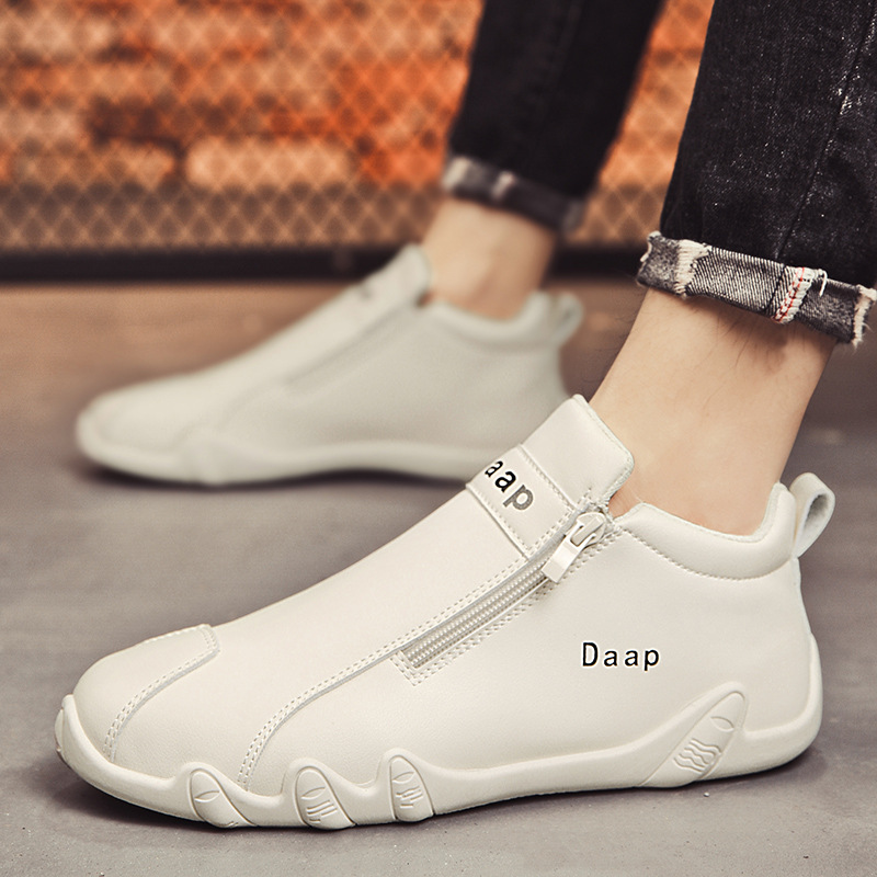 British Style Fashion Short Boots Men 2024New Luxury Leather Anti Slip Comfortable Work Shoes Outdoor Travel Sports Casual Shoes