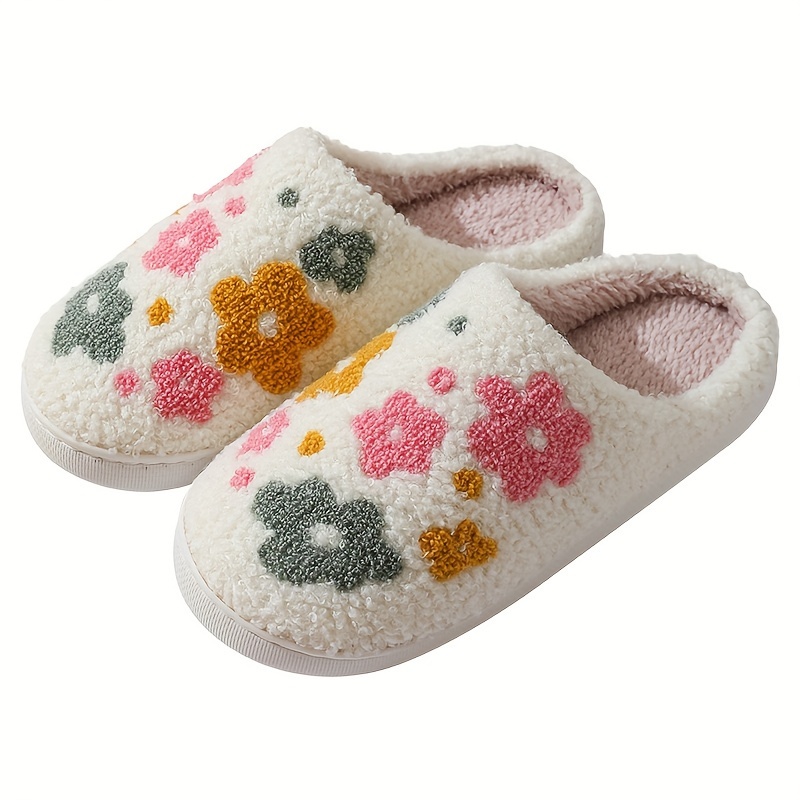 Cozy Bloom Slippers - Soft, Plush Lined, Non-Slip, Mute, Warm, and Colorful Shoes for Bedroom and Home - Perfect for Cold Winter Nights