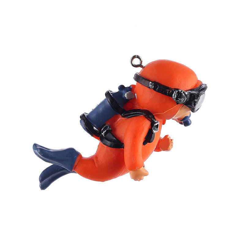 Resin Craft Ocean Scene Layout Accessories Aquarium Decoration Home Office Durable Miniature Fish Tank Floating Diver