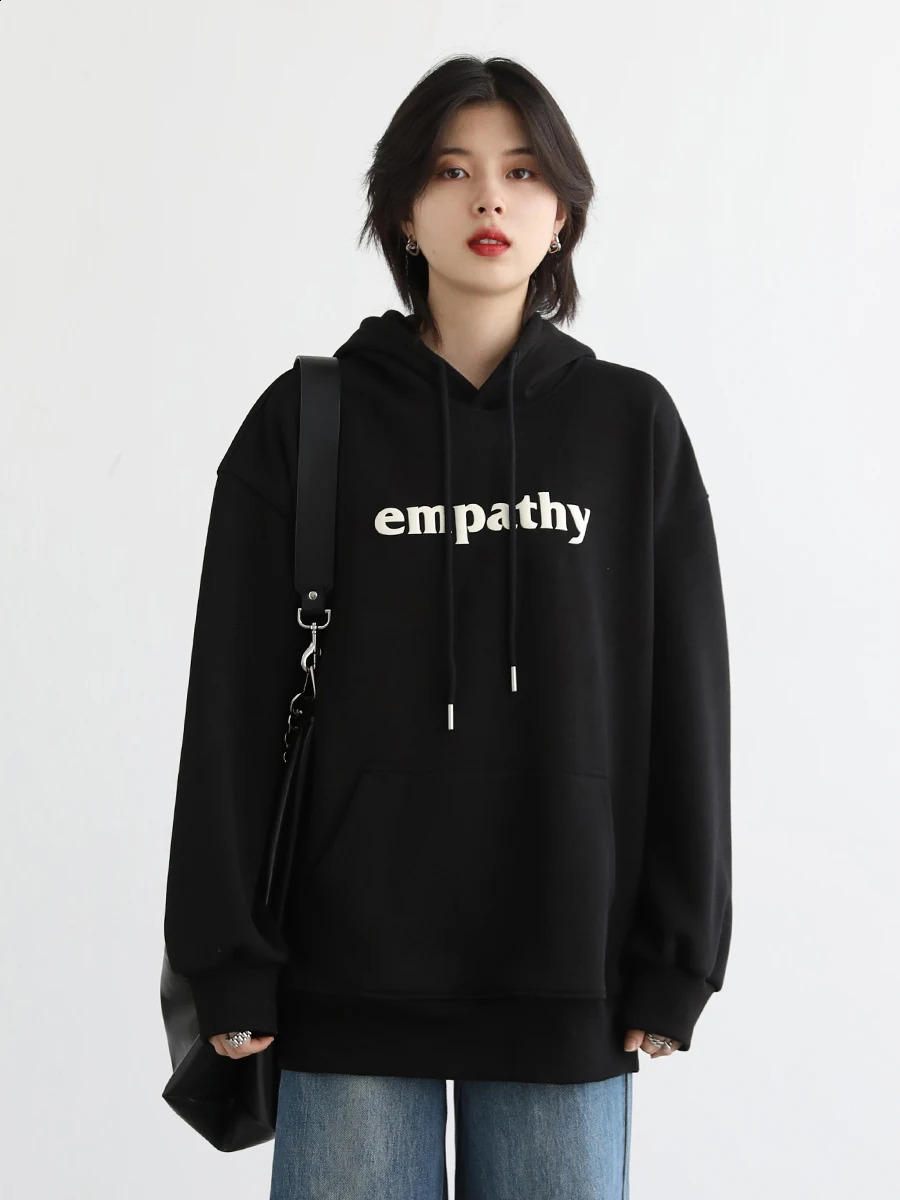 CHIC VEN Womens Sportswear Hoodie Street Clothing Warm and Casual Loose Letter Printed Wool Zipper AutumnWinter 240827