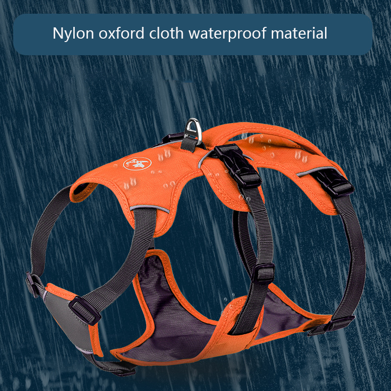 Oxford Cloth Pet Harness Reflective Adjustable Dog Harness Suitable for Medium and Large Dogs Training and Running Dog Walking