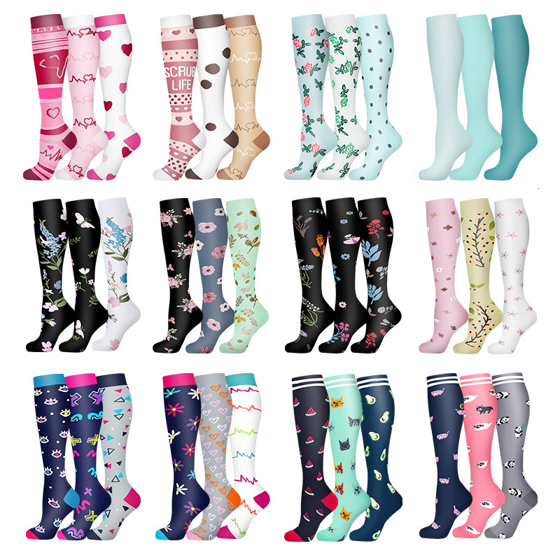 New Sock Set for Sports Long Pressure Socks, Compression Legs, Knee length