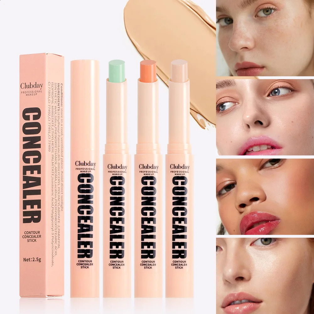 Orange green contour concealer waterproof matte concealer full coverage dark circle nude basic cosmetic corrector 240829