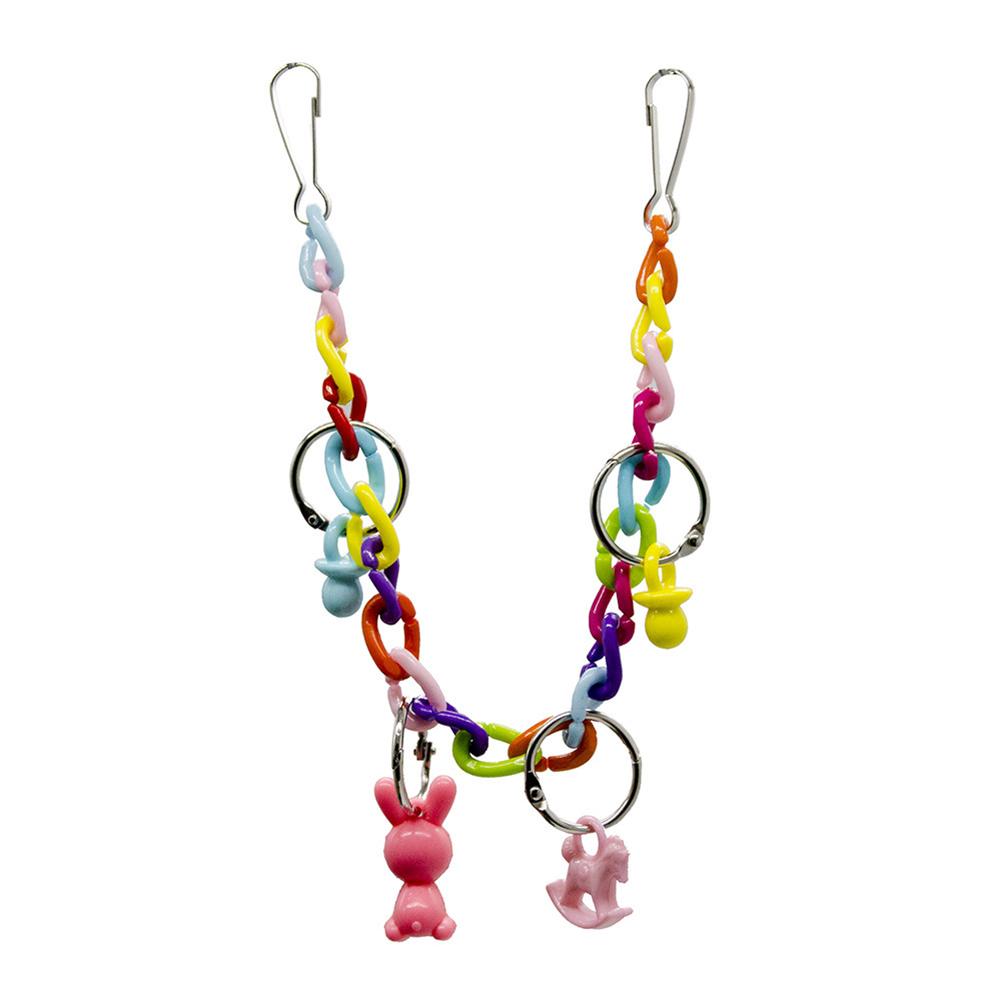 Parrot Colorful Acrylic Bridge Cage Bird Funny Pet Supplies Toy Hanging Accessories Swing Toys Chain Exercise