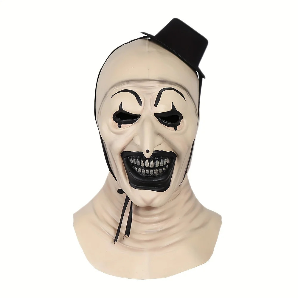 Halloween Party Horror Scary Clown Latex Cosplay Mask Decor Stage Prop Supply Costume Props Decors 240829
