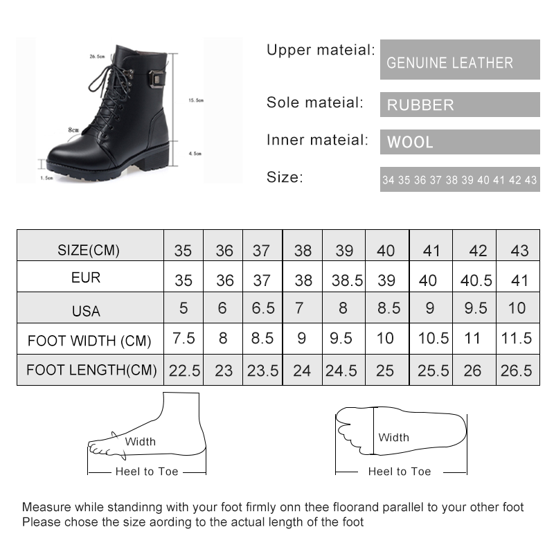 AIYUQI Ankle Boots Women Winter New 2024 Wool Warm Non-slip Ladies' Boots Large Size Winter Snow Boots