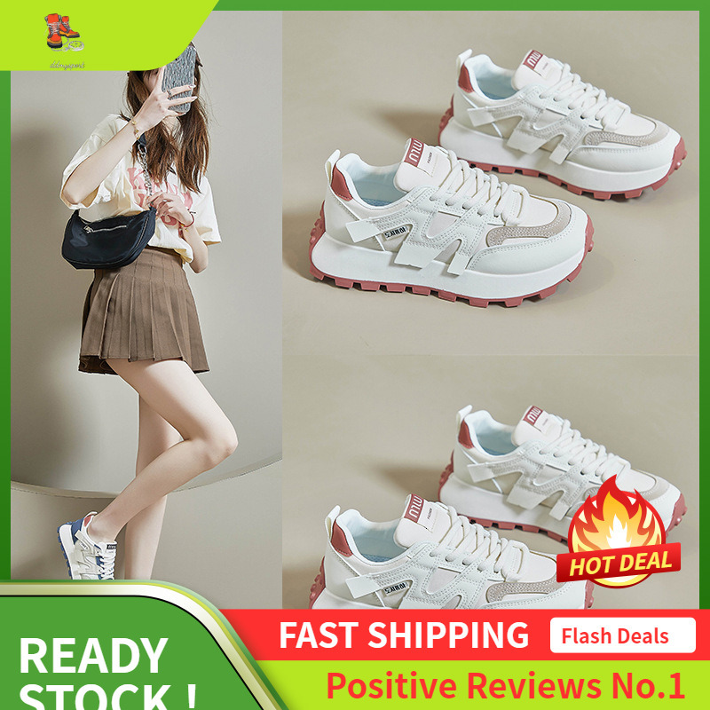 Ddmysports Ins Korean Version New Dad Women Spring Student Sports Running Casual Shoes Height Increasing G OUTDOOR