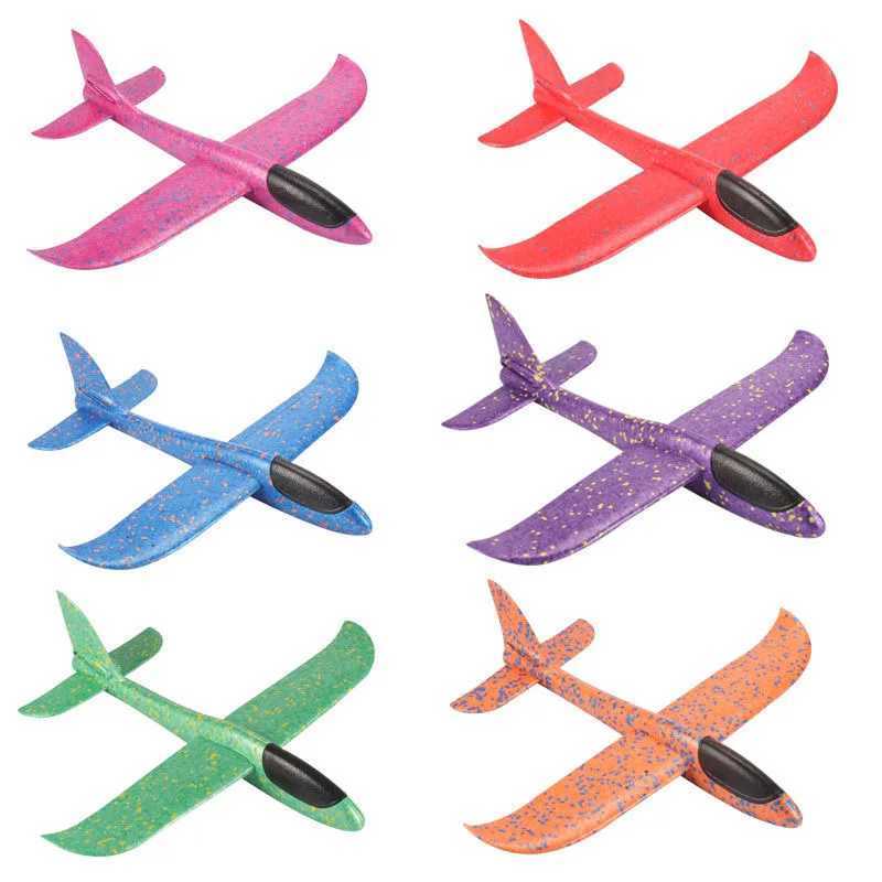5-10pcs/lot Foam Material Hand Throw Plane Outdoor Launch Glider Childrens Gift Model Toy 48 Cm Fun Childrens Helicopter ToysXJ240829