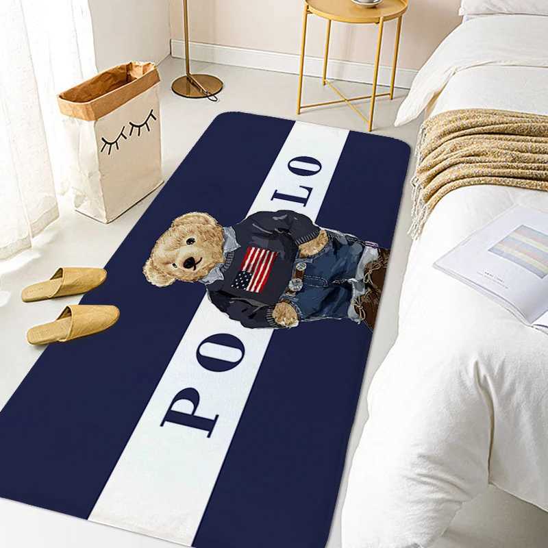 Carpet Bedroom Carpet A-Polos Hallway Bathroom Mat Washable Non slip Kitchen Carpet Access Control Home Decor T240829