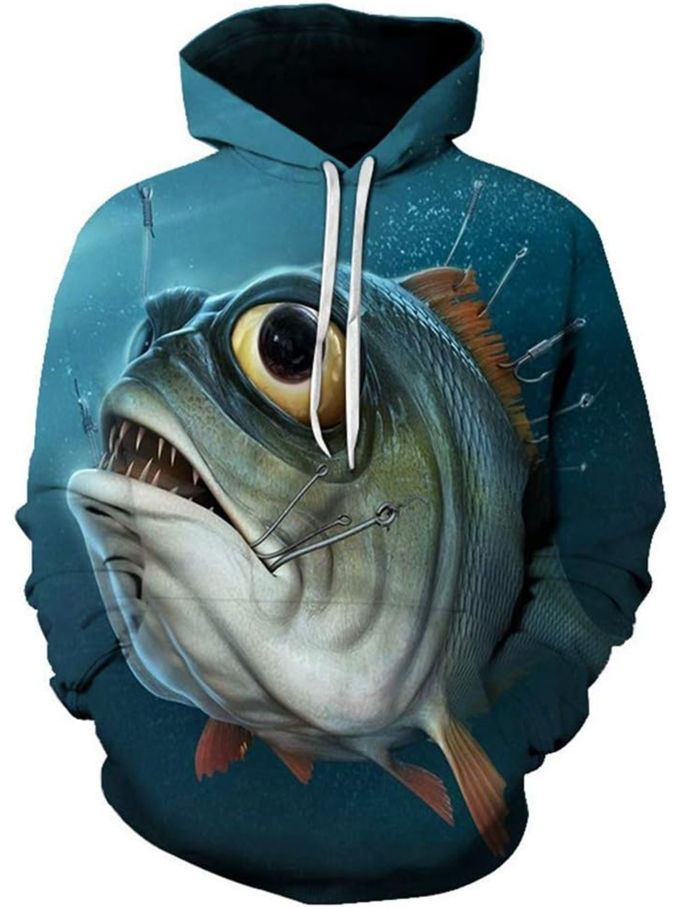 Hoodie for Mens Fish Pattern Creative 3D Print Long Sleeve Hoodies Sweatshirts Graphic Hoodies sweatshirt Pullover Long Sleeve
