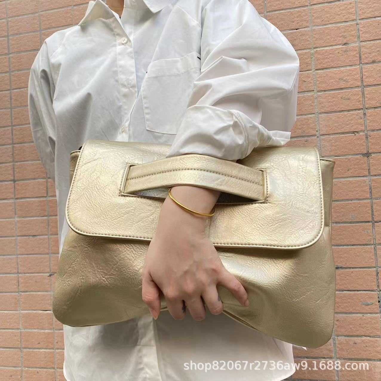 PU Crossbody Single Shoulder Strap Set Handbag Large Capacity Document Bag Storage Bag Official Document bags 240815