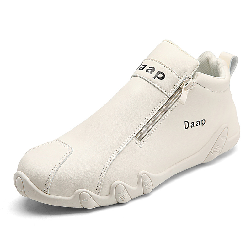 British Style Fashion Short Boots Men 2024New Luxury Leather Anti Slip Comfortable Work Shoes Outdoor Travel Sports Casual Shoes