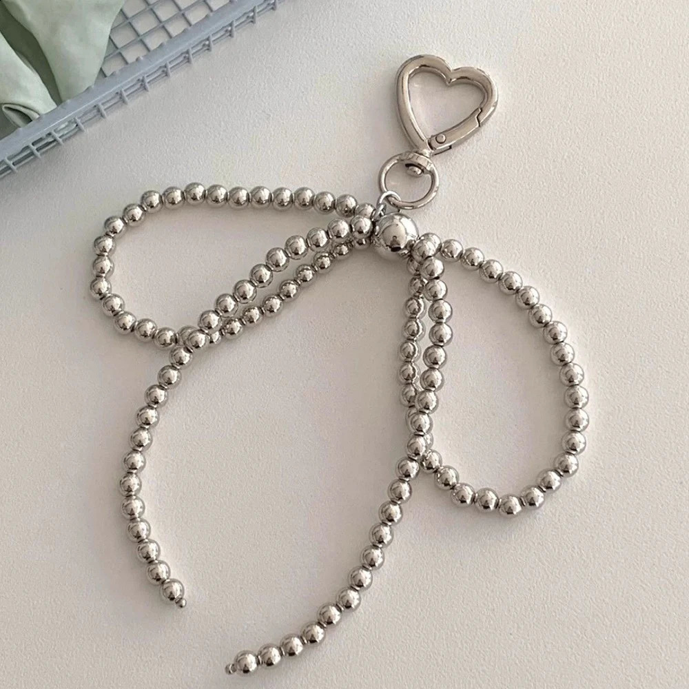Cute Bow pearl Bag Pandent Chain Y2K Bowknot Charm Keychain Hanging Decorations for Purse Handbag Pendant Accessories y241017