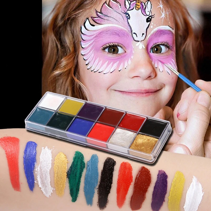 8/12/15 Color and Body Painting Children can use Performance Makeup Painting Palette Pinta Caritas Baby Halloween Makeup Festival 240829