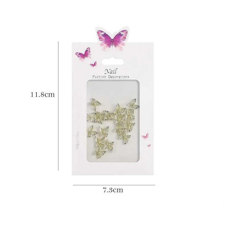 20 Butterfly Accessories Ribbon Accessories Ribbon Nail Charm Kawaii Nail Charm Bow Charm Nail Pattern Butterfly Decoration W240829