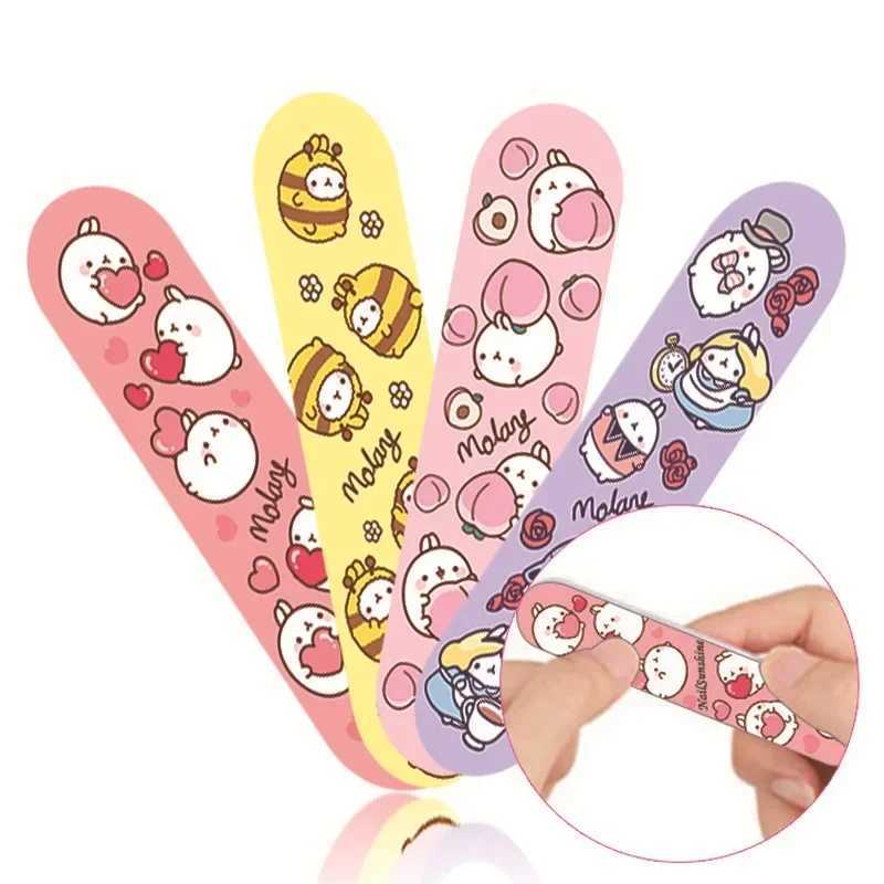 6 pieces of nail files cute mini printing machine sanding double-sided processing machine small sanding strip sanding strip polishing processing tool 