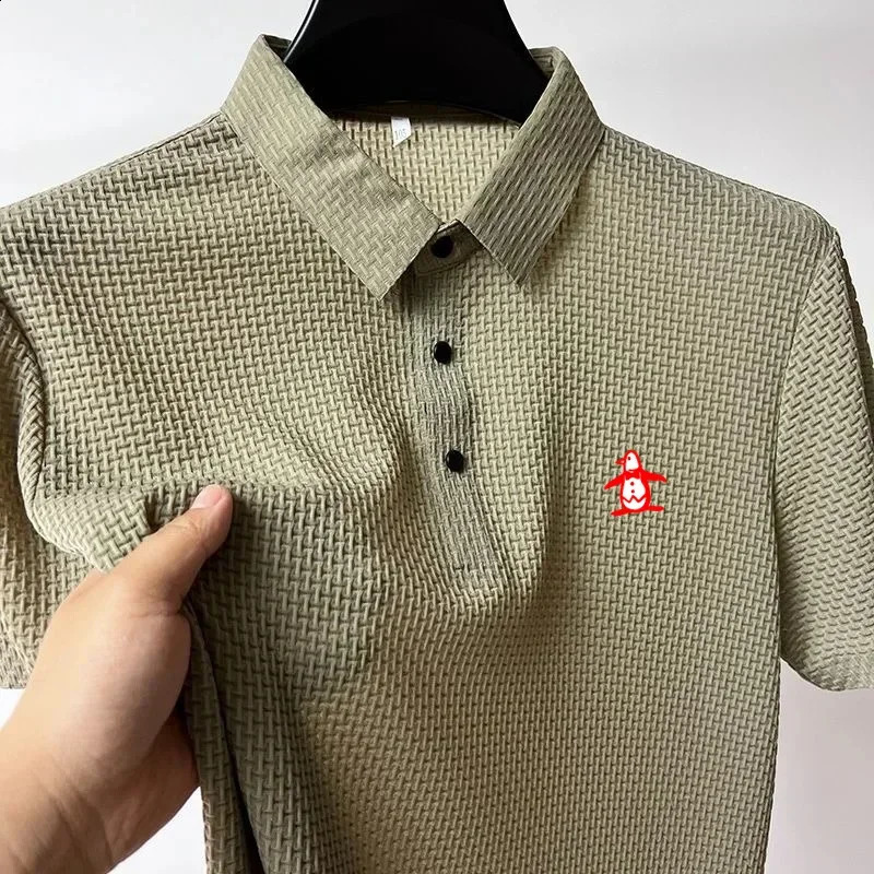 High Quality Summer Men Cool Polo Shirt Short Sleeved Tops Tshirt Mens Fashion Casual Golf Clothing 240829