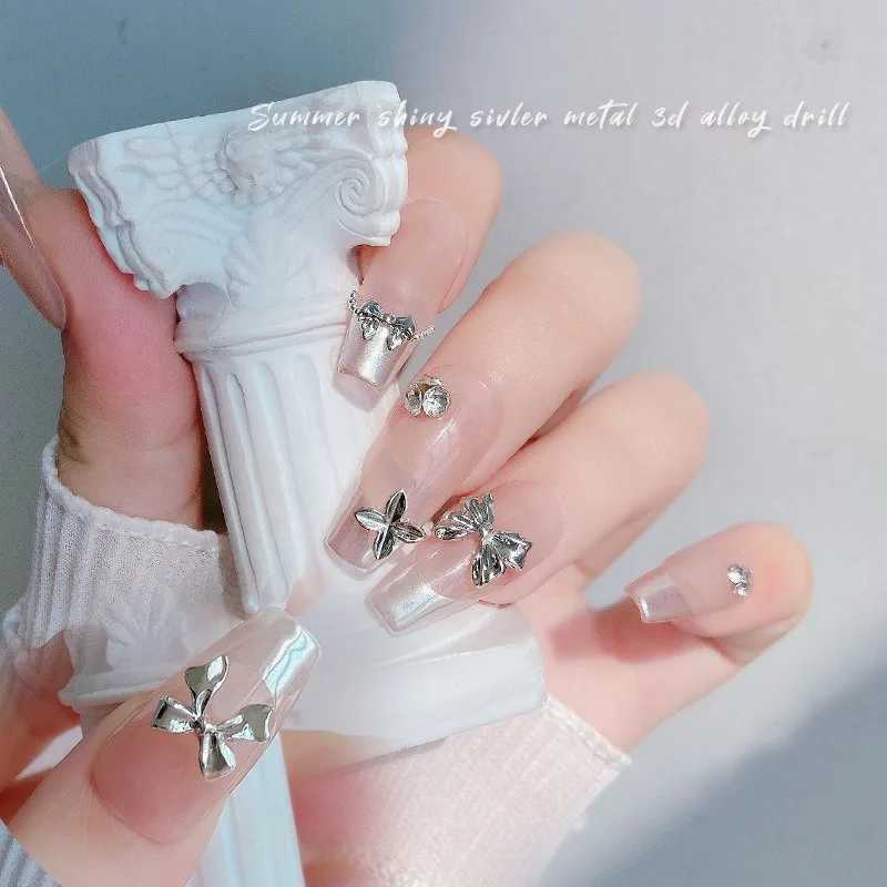 10 Butterfly Accessories Ribbon Accessories Ribbon Decoration for Nail Charm Bow Charm Nail Patterns Bow Kavay Charm Nail Accessories W240829