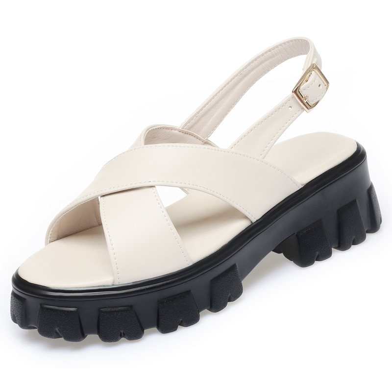 AIYUQI Women Sandals Roman 2024 Summer New Real Leather Ladies Sandals Large Size Platform Fashion Sandals Girl