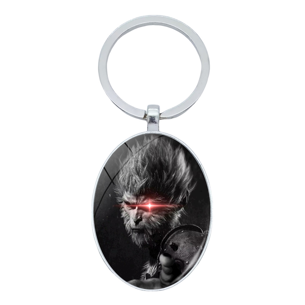Kakarot Aluminum Keychain with Anime Character Theme & Unique Time Gem Element for Bag Accessories