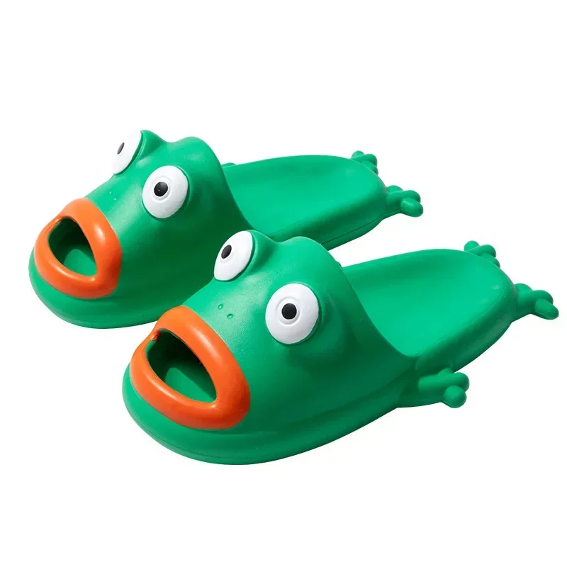 New Large New Size Couple Outdoor Fashion Funny Frog Shape Anti Slip EVA Slippers Shoes for Women atos De Mujer 2024 854b