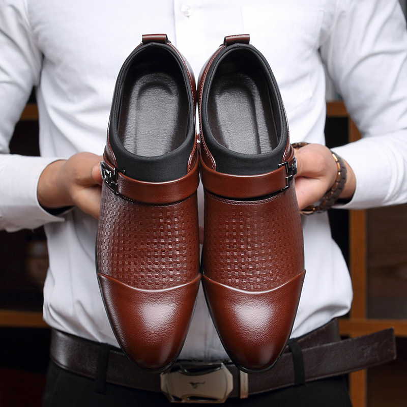 Brand Men Formal Shoes Slip on Pointed Toe Patent Leather Oxford Shoes for Men Dress Shoes Business Plus Size 38-46 Shoes