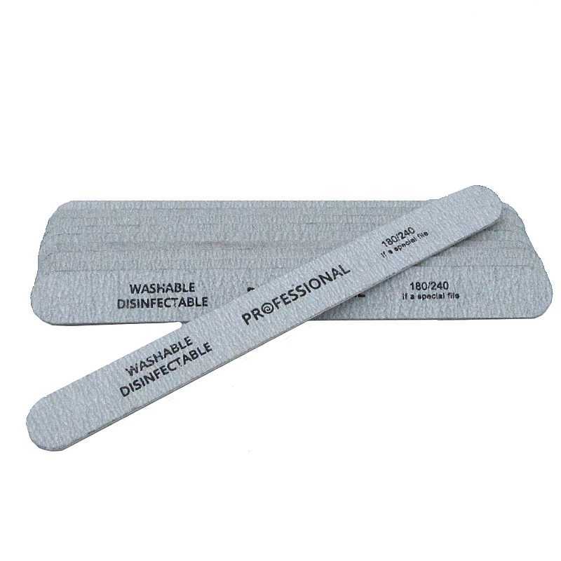 10 pieces of nail files with cushioning durability gravel sanding nail art accessories professional gray sanding nail files W240829