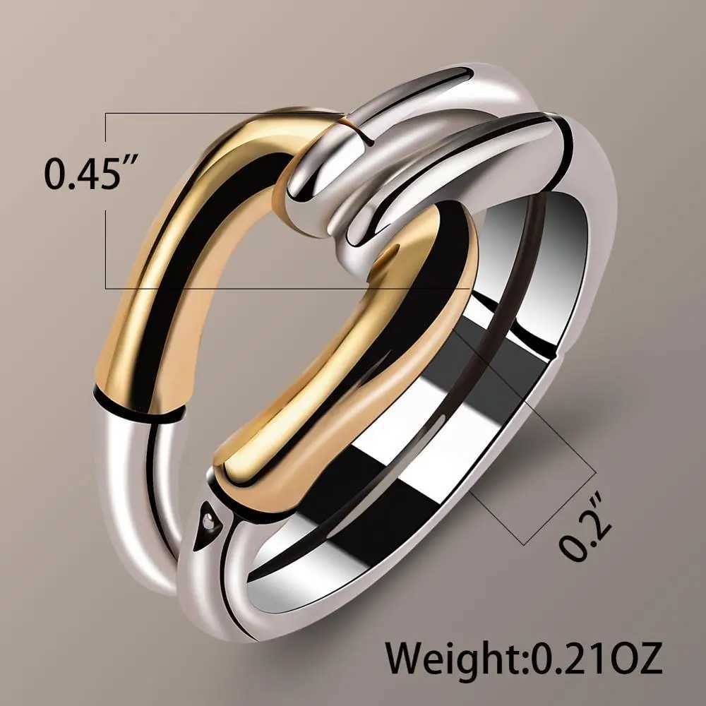 Retro style womens gold ring retro punk small wedding band party womens engagement ring W240829