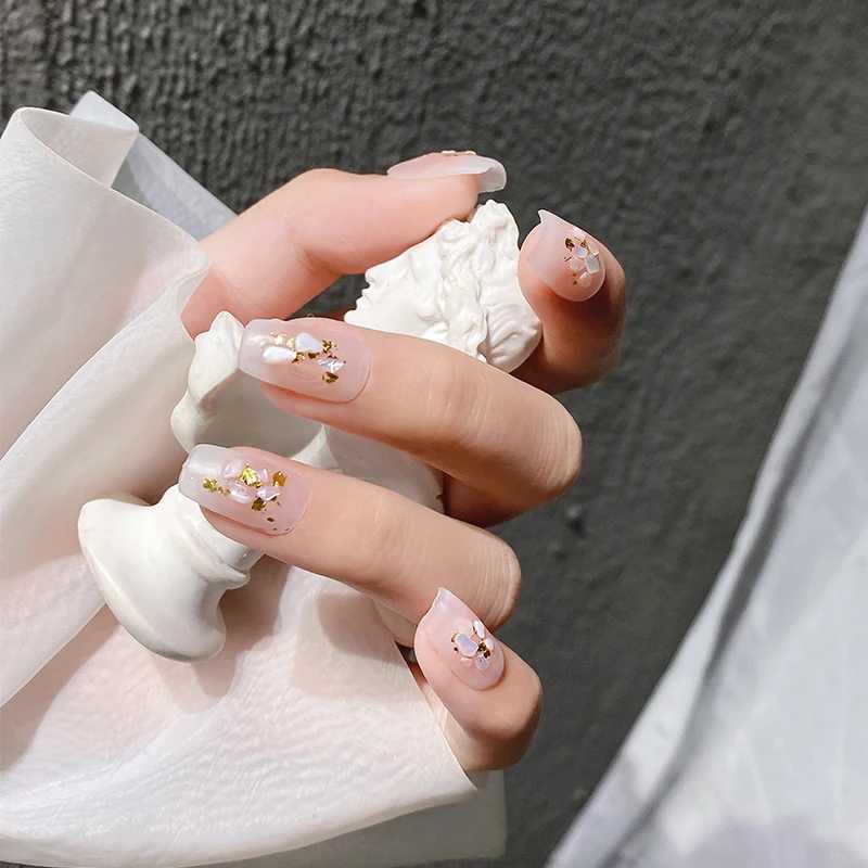 1 box of natural shell nail decoration sheet nail accessories non artistic painting chrome stone chameleon sheet nail drill 3D W240829